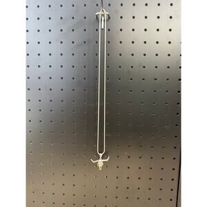 Sterling Silver Bull Skull Pendant Necklace